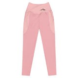 Crossover leggings with pockets